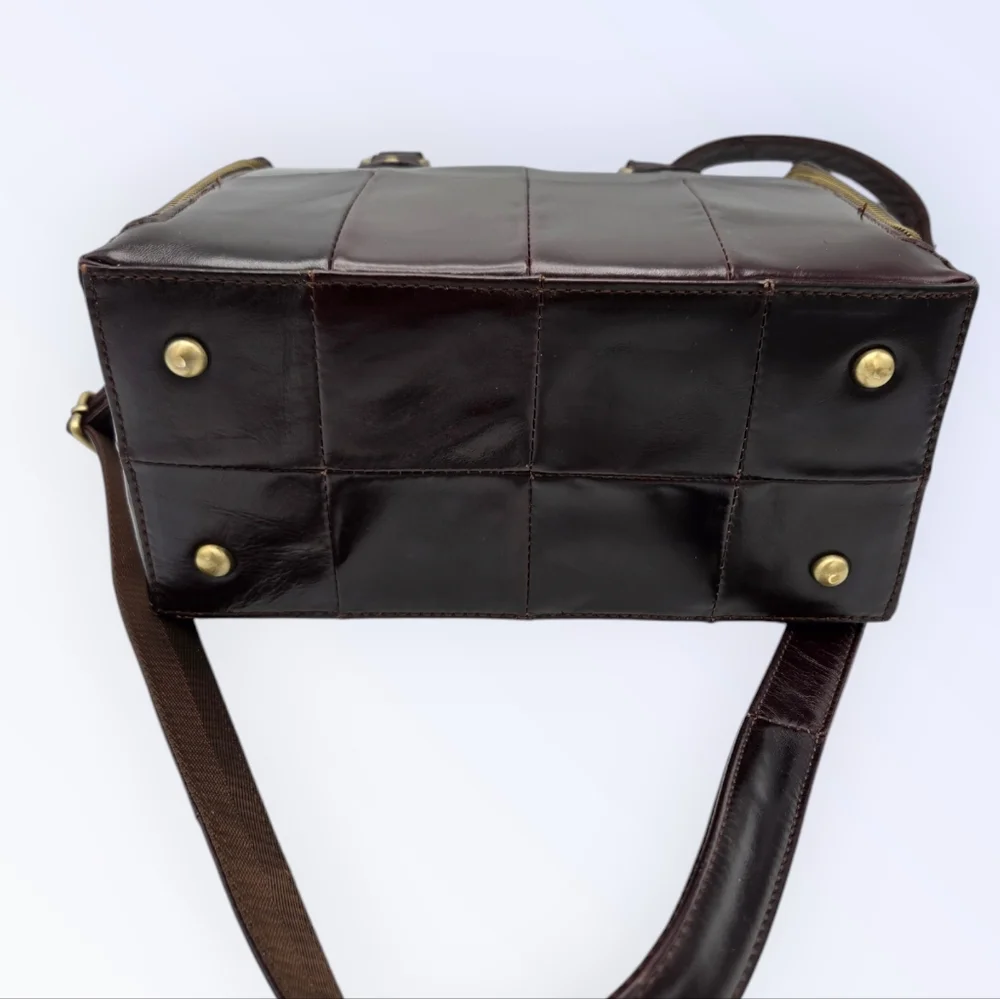 Cobbler Legend Brown Leather Bag Crossbody Satchel Organizer Purse - Picture 6 of 16